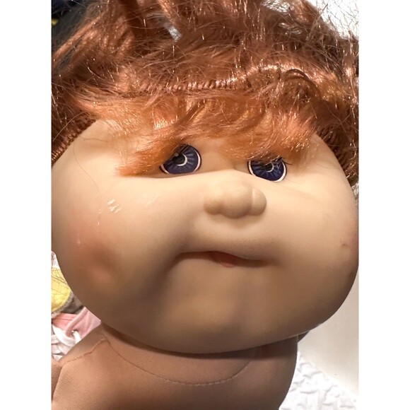 Cabbage Patch doll red hair tongue Mattel First Edition 1978 1983 tush tag 1995 - Picture 5 of 12